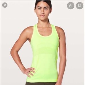 NWOT Lululemon Neon Swiftly Tank Size 4